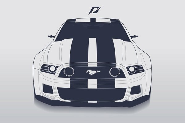 A white stripe, then a black one, then two white ones