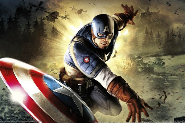 A picture from a comic book about capimatna America