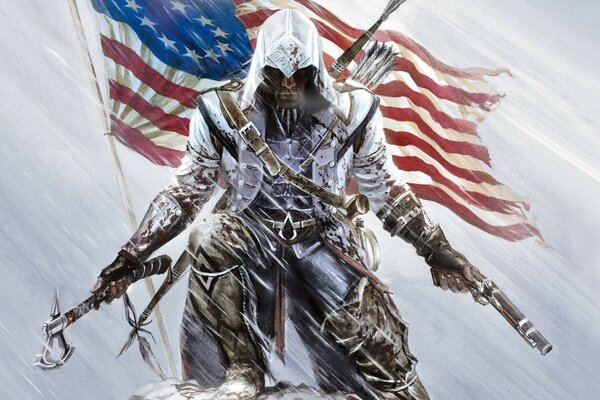 The flag behind the Assassin s creed warrior
