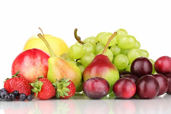 Delicious, juicy fruits and berries