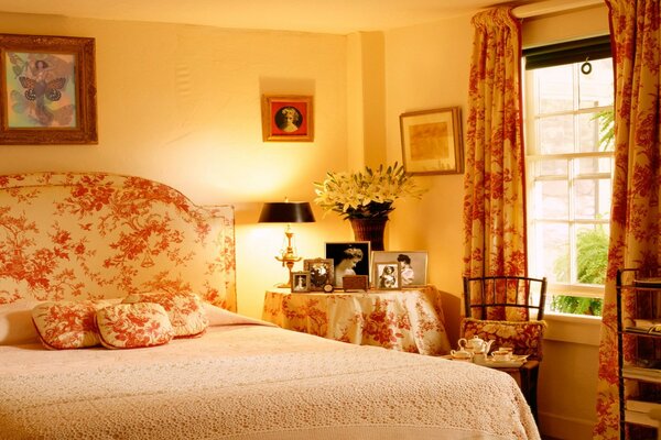 Bedroom design in Provence style