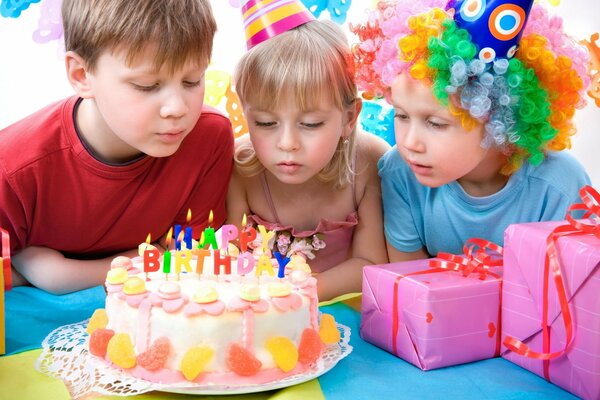 Happy birthday children wish joy