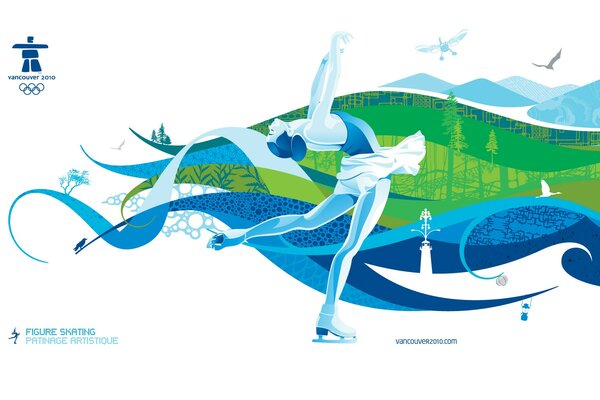 Image of figure skating at the 2001 Vancouver Olympics