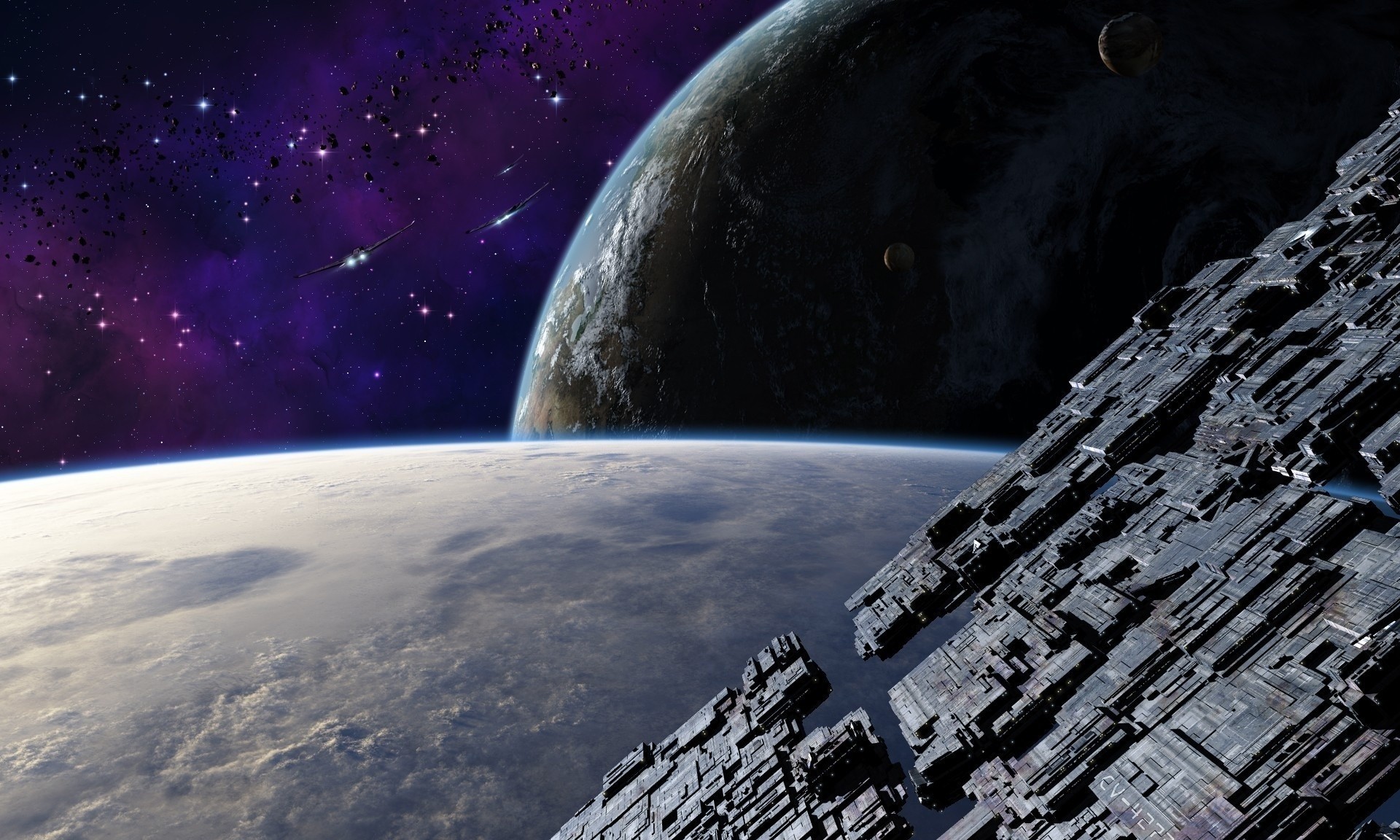 planet art station ship space ship