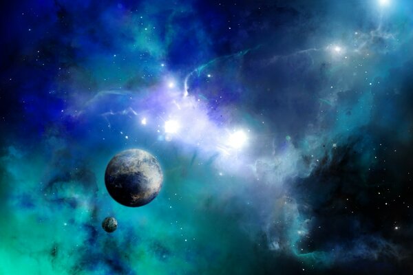 Such a small life in the vast emptiness of the cosmic northern lights