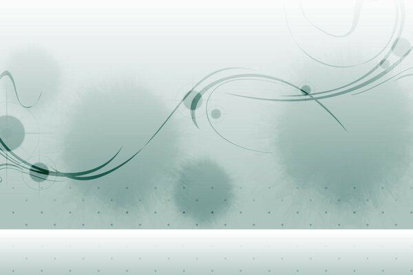 Minimalism style, vector image method, gray background contains dots, spots, lines with smooth curves