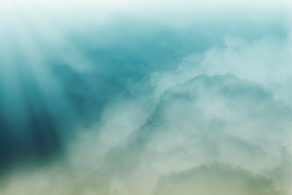Clouds in blue and white