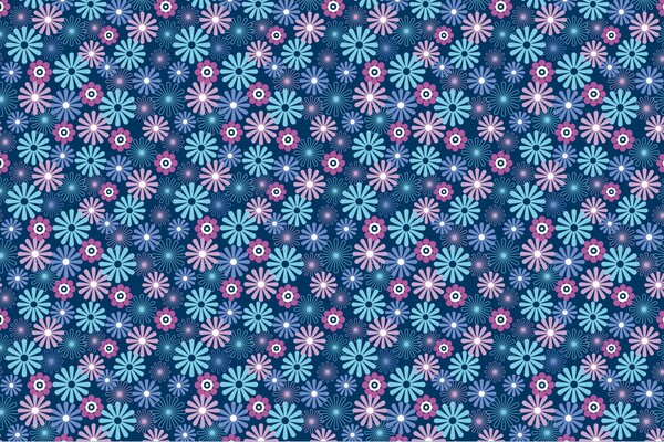 Multicolored flowers with different shapes