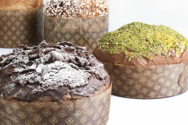 Sweet pastries in molds