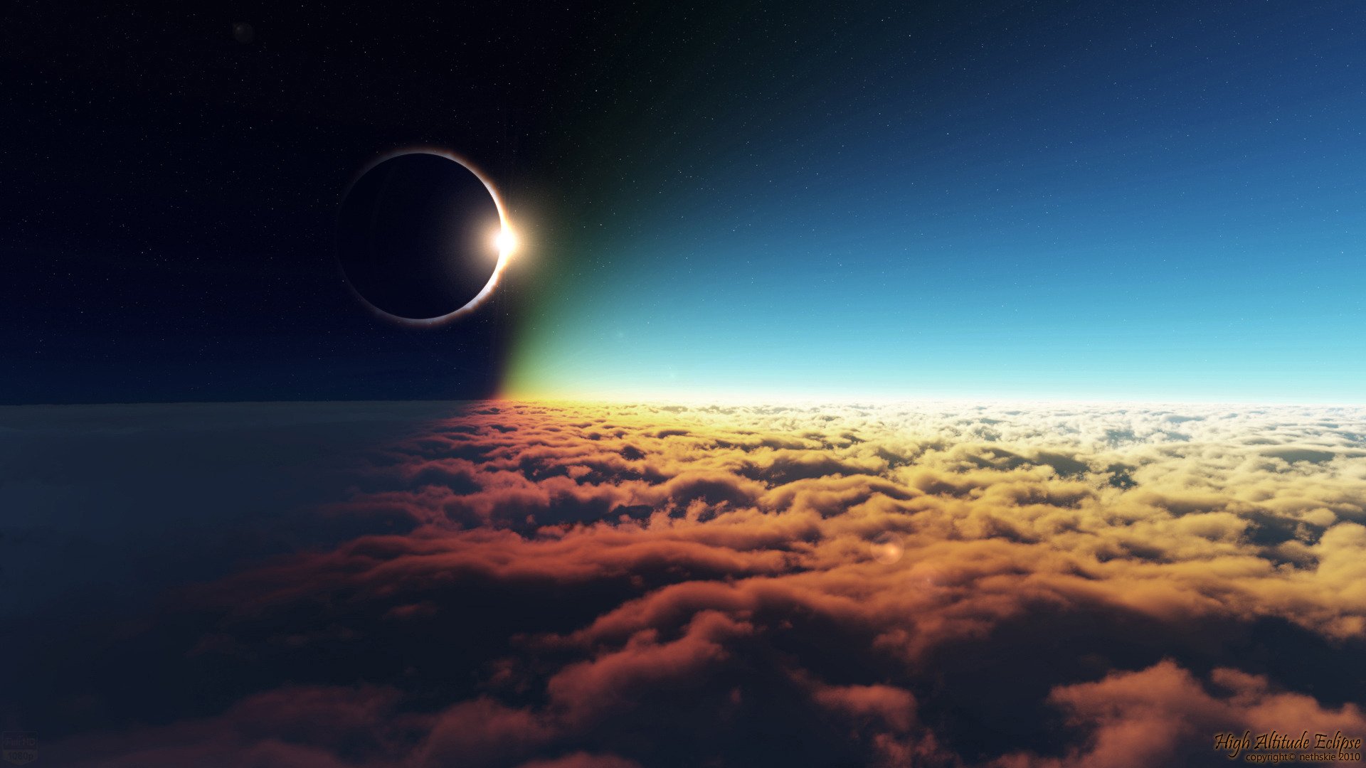 eclipse clouds sun