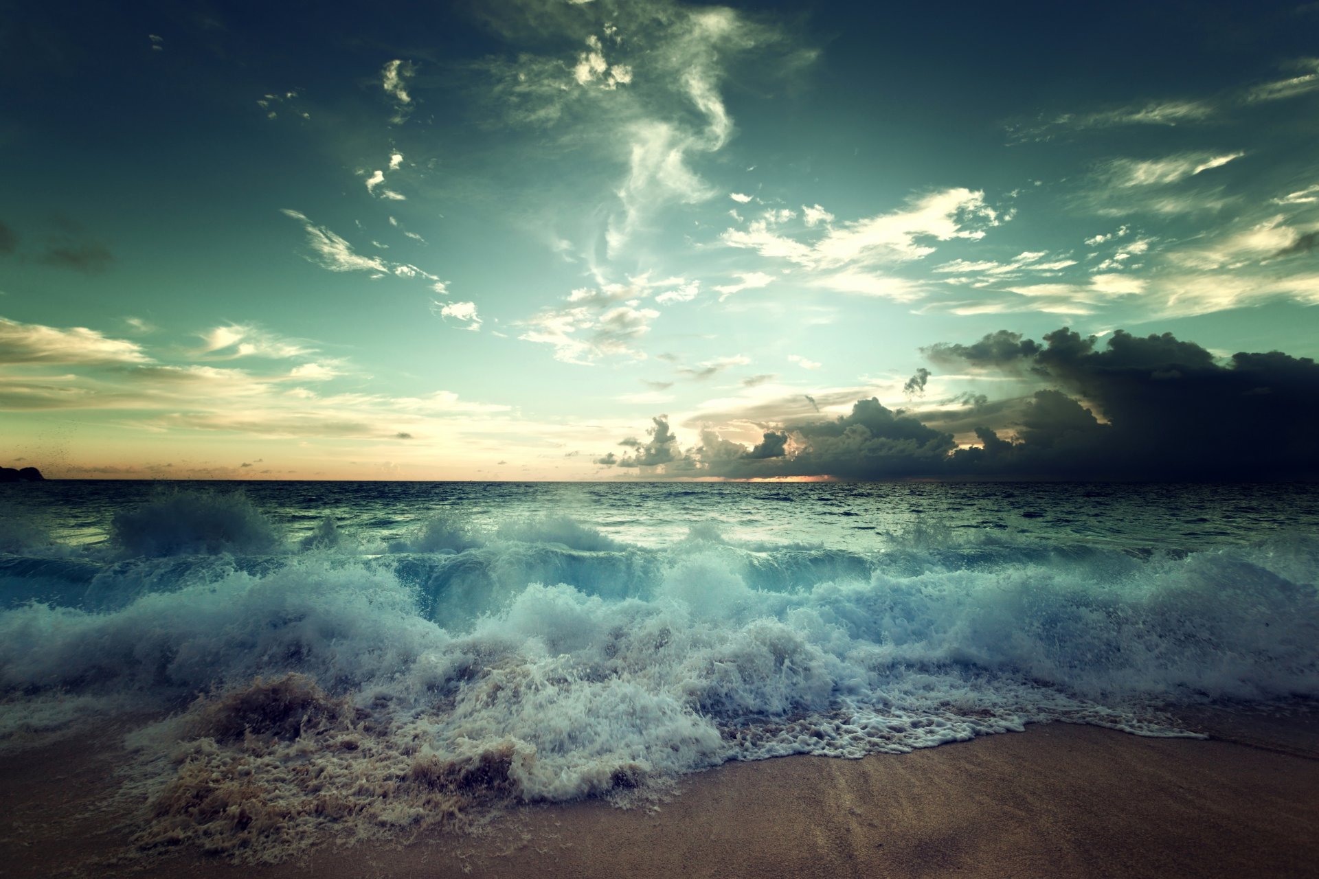ea shore sand waves surf cloud