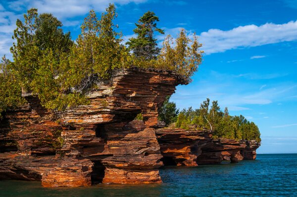 Wonderful cliffs above the blue sea