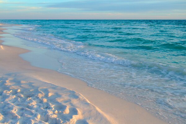 Seascape waves on the sand