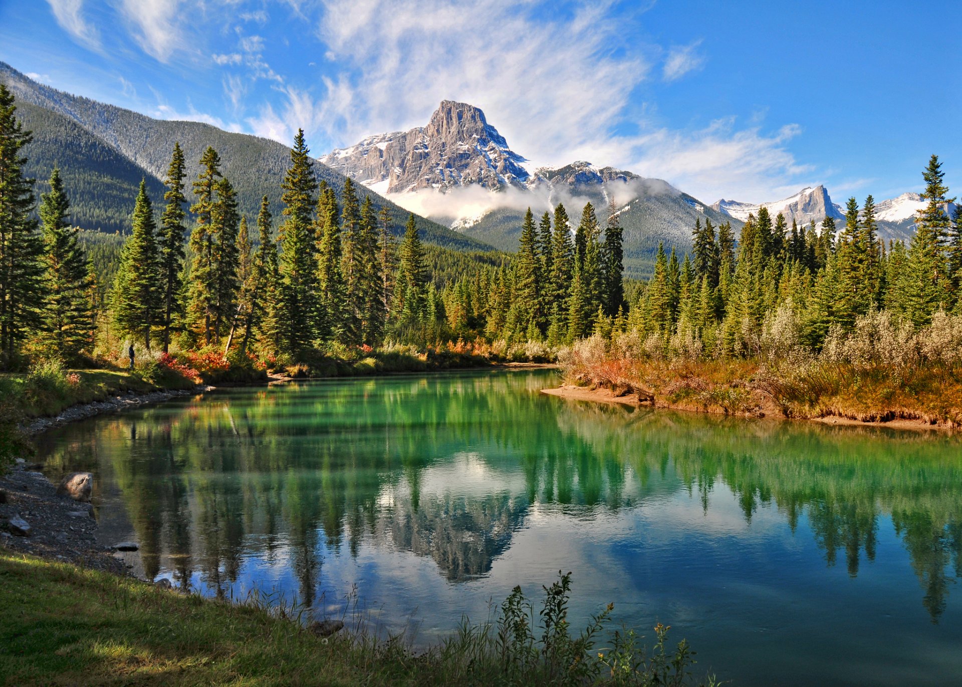 nature canada mountain forest lake