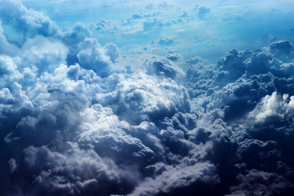Cirrus clouds in a blue sky
