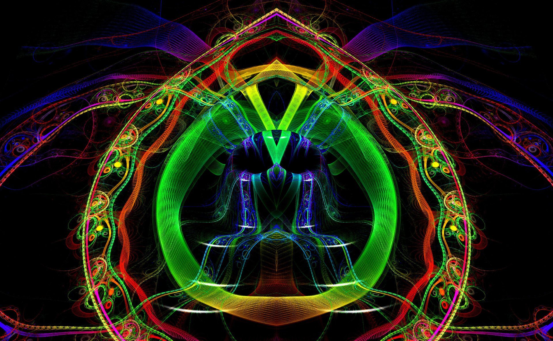 light flowers pattern symmetry line
