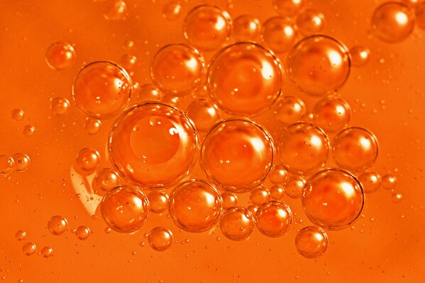 Bubbles on an orange background
