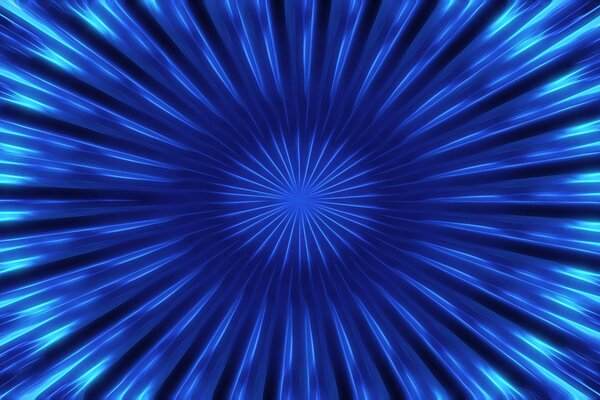 The blue lines diverge in rays
