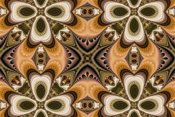 Symmetrical pattern of brown shades