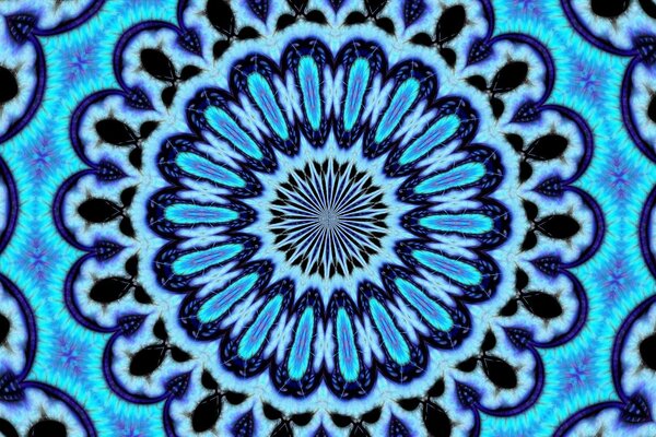 Psychedelic Blue circular curves