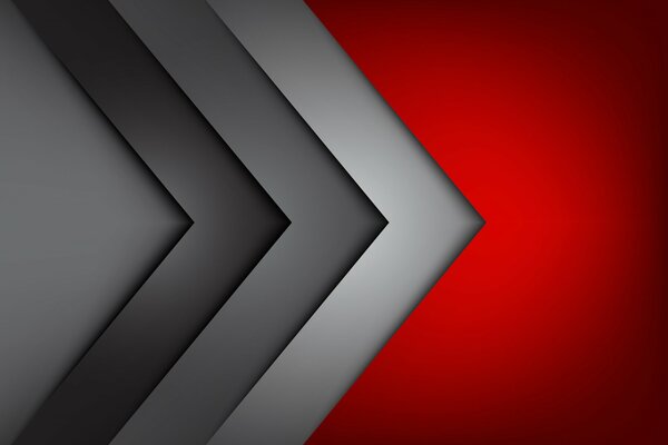 Gray vector on a bright red background