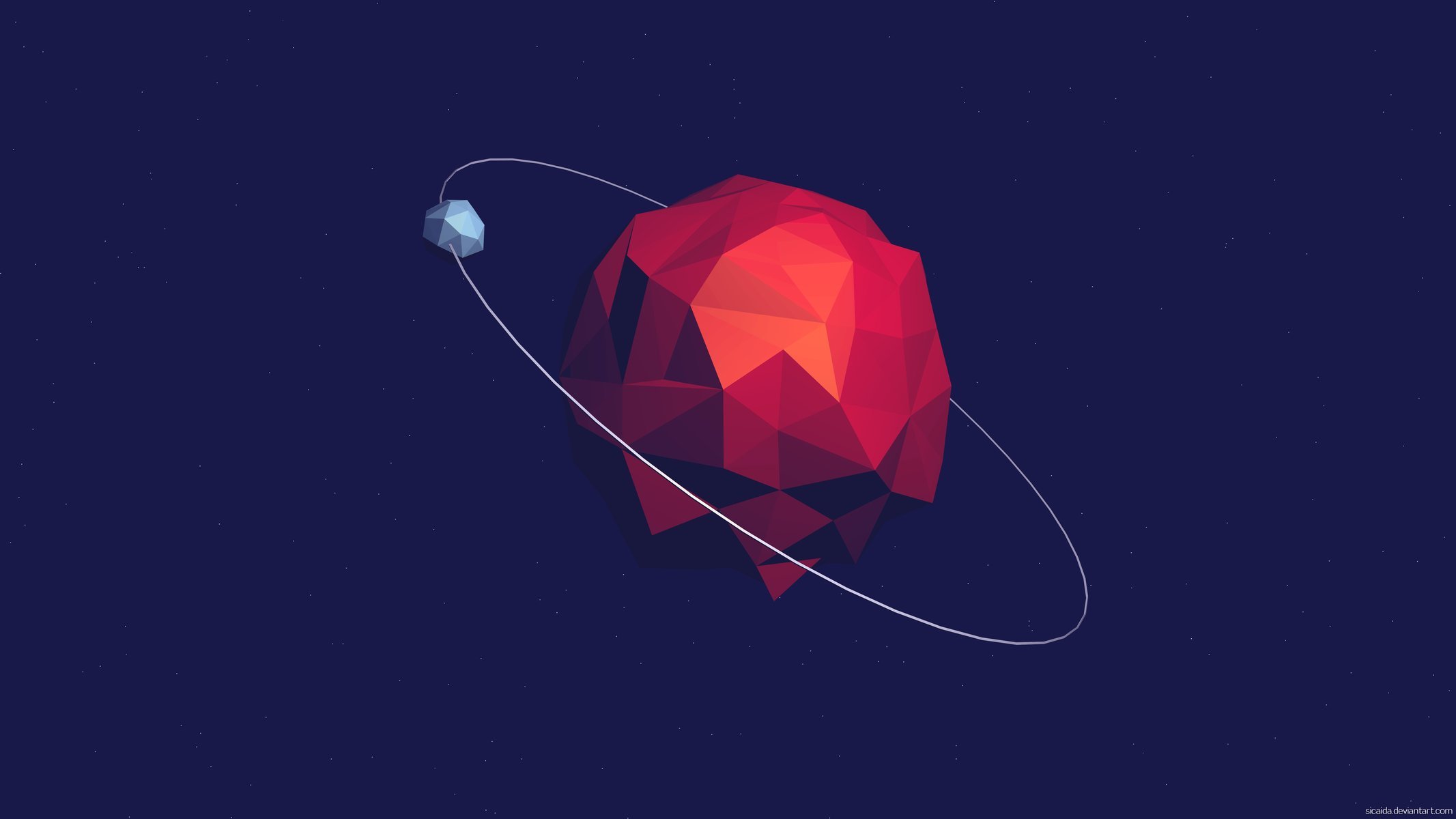 vector planet satellite abstract background