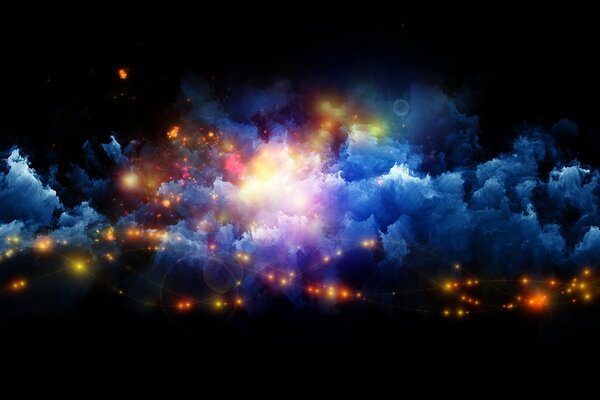 Beautiful abstract glow and lines