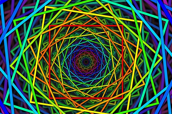 Color spiral line square