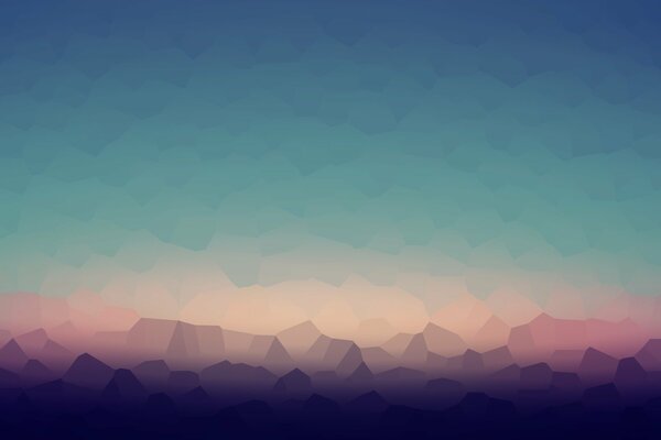 Abstract illusion of dawn behind glass