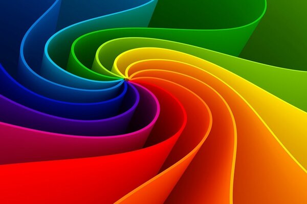 Multicolored lines resembling a rainbow