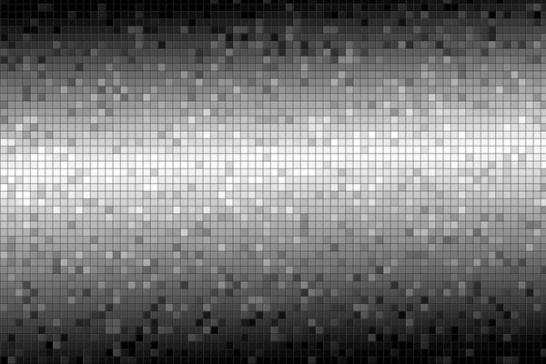 Iridescent mosaic of silver tiles