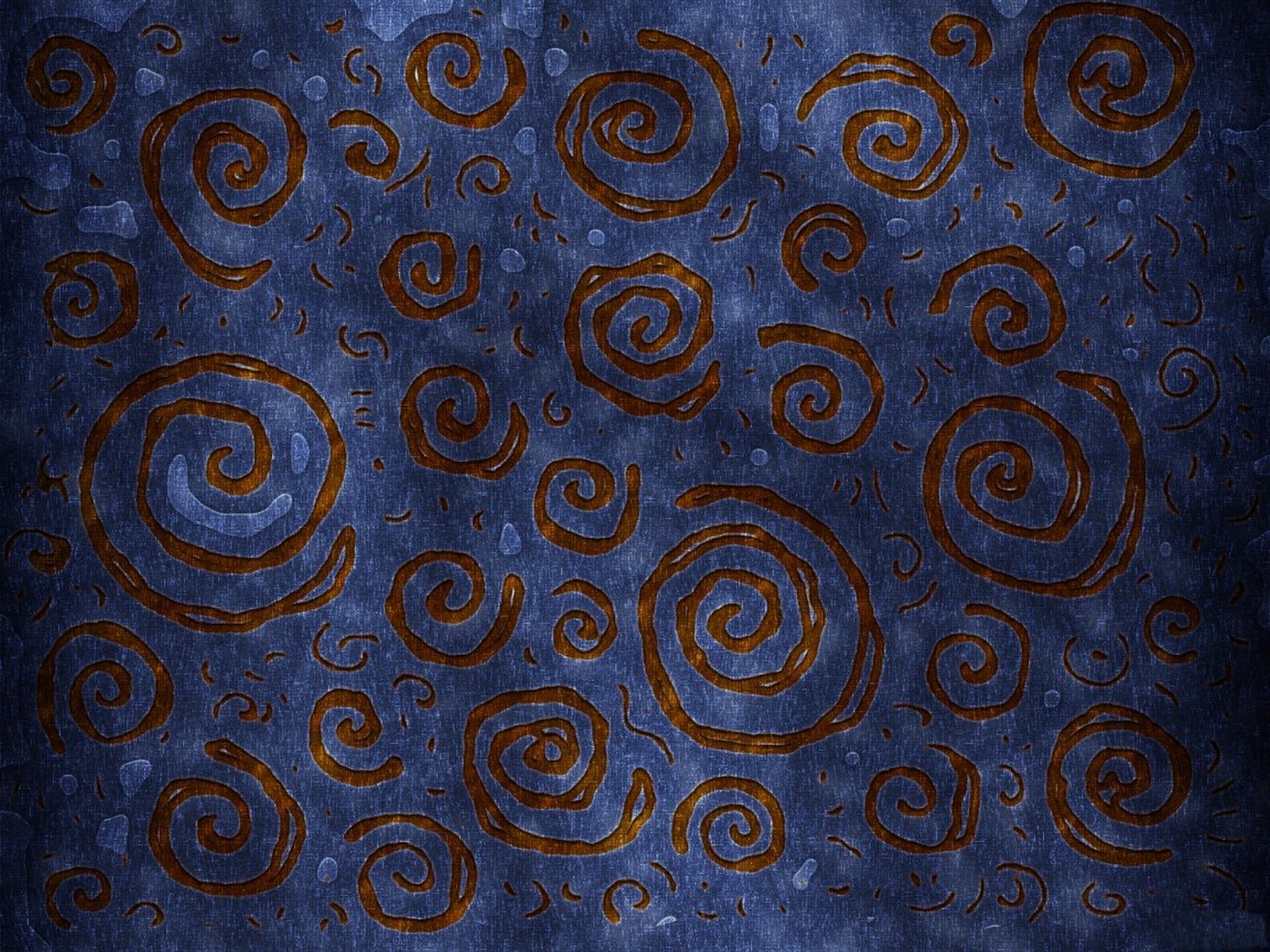 pirals abstract blue brown