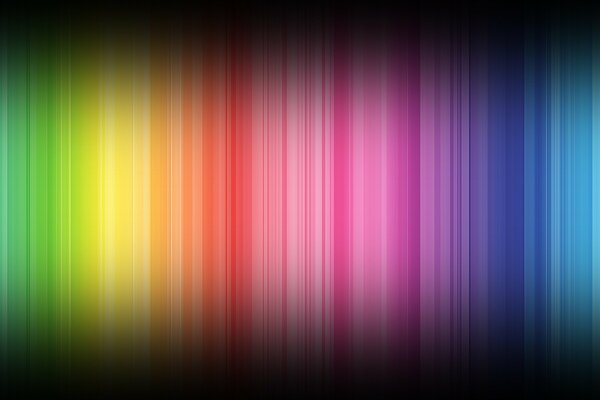 The spectrum of colors in vertical stripes