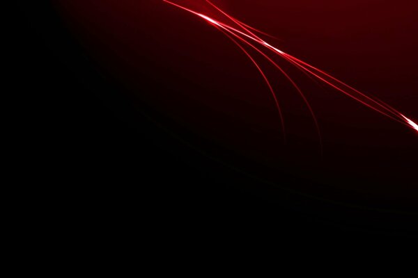 Red lines and stripes on a black background