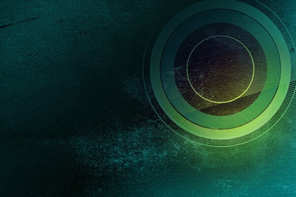 Green circles in a circle