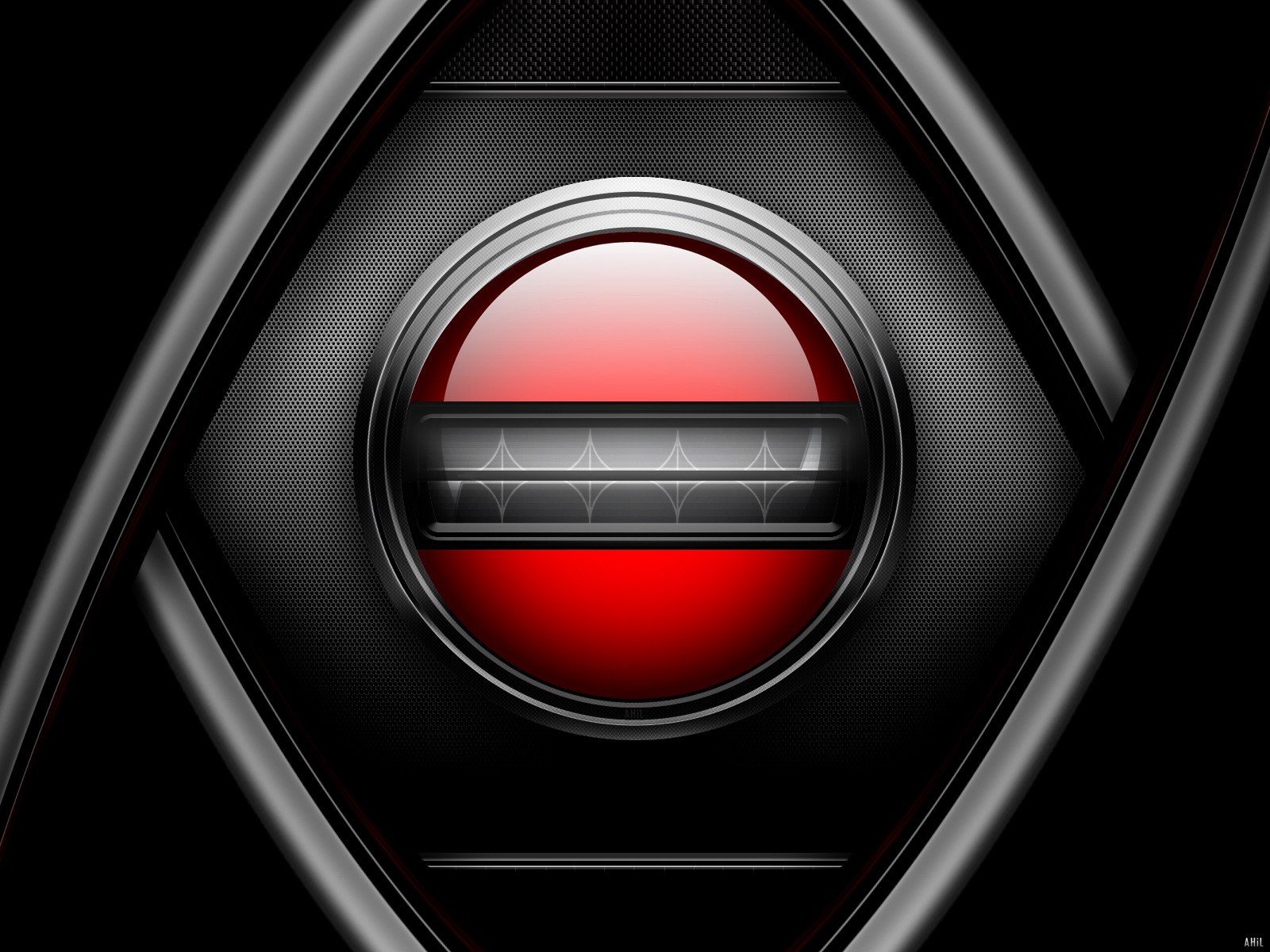 net metal button black red