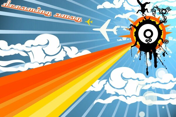The solar vector of dreams in the clouds