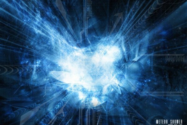 Blue flash, perspective lines