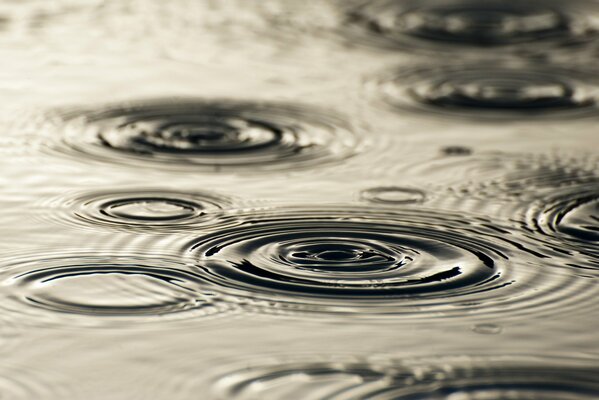 Water stains after raindrops