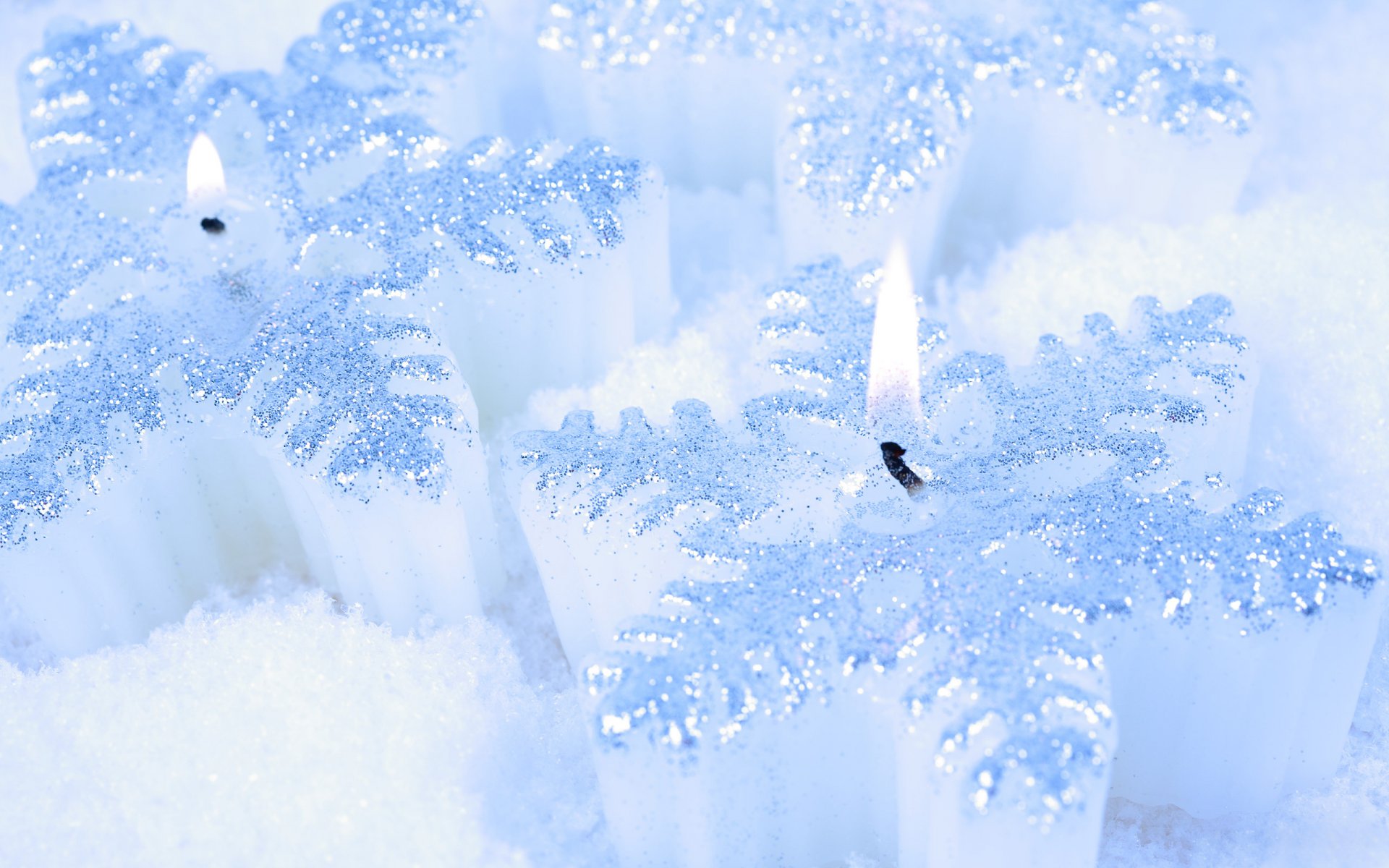 candles white snow