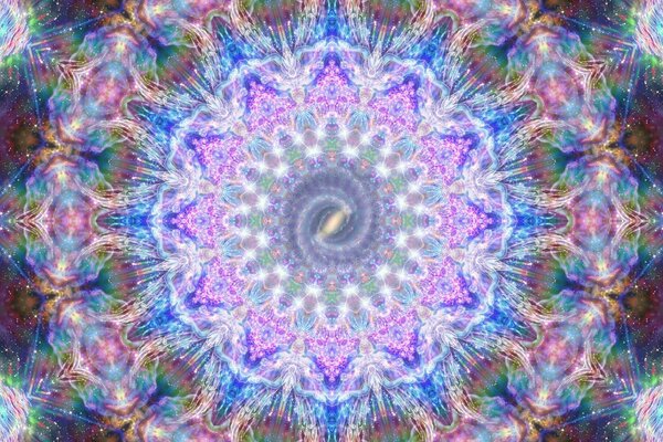 Abstract mandala of patterns like in a kaleidoscope