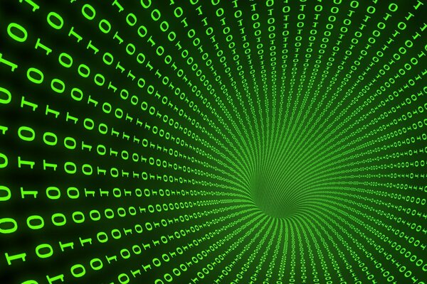 Binary code of green color