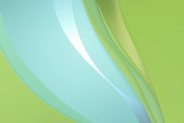 Abstract green-blue drawing of lines