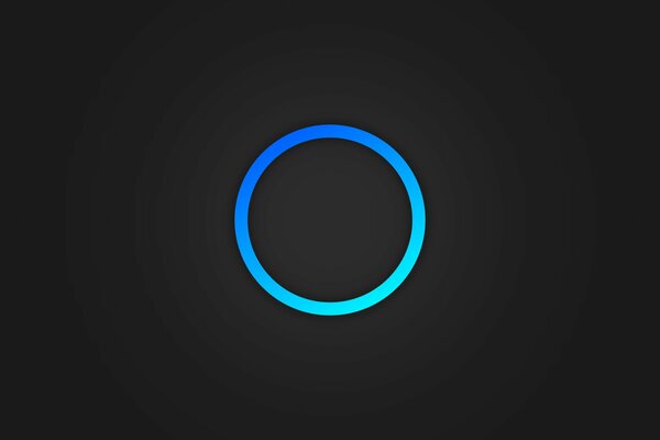 Blue-blue circle on a black background