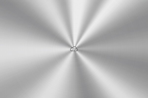 Minimalism. Metal surface with icloud logo