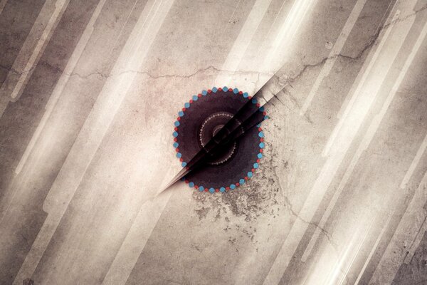 Minimalism. A wall with a crack in the middle