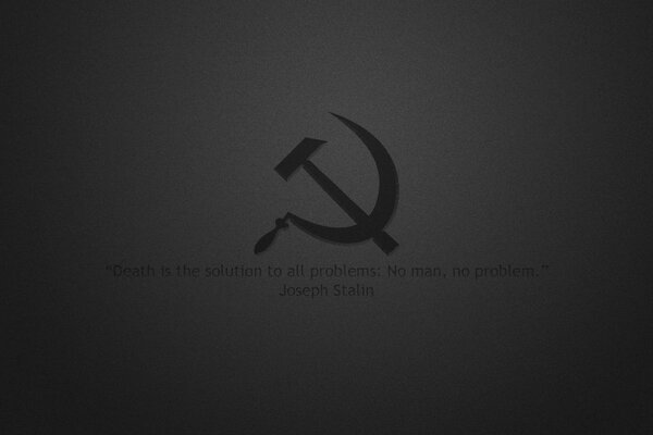 A picture of a hammer and sickle with the slogan
