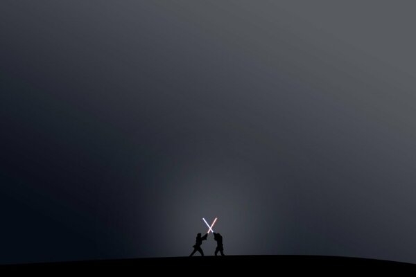 Shooting a night sword fight