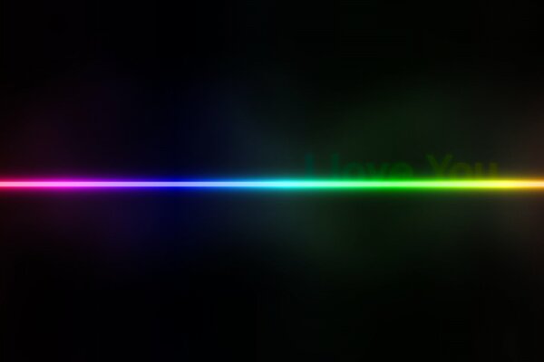 Rainbow stripe on a black background