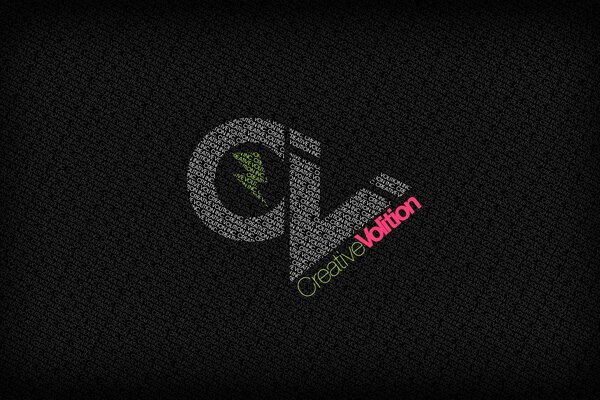 Minimalistic lettering on a black background